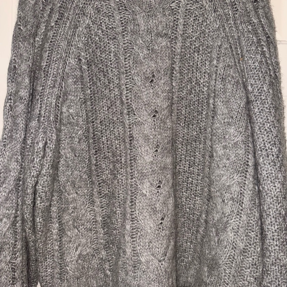 J. Crew Gray Cable Knit Sweater